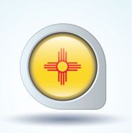 Flag of new mexico state vector illustration N7