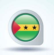 Flag of Sao Tome and Principe vector illustration N8