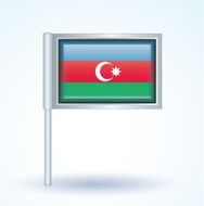 Flag of Azerbaijan vector illustration N8