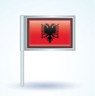 Flag of Albania vector illustration N9