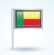 Flag of Benin vector illustration N8