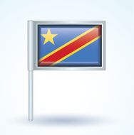 Flag of Democratic Republic the Congo vector illustration N7