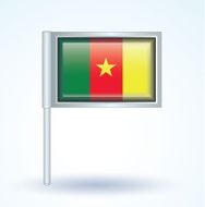 Flag of cameroon vector illustration N9