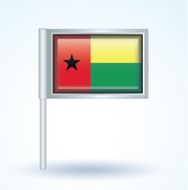 Flag of guinea bissau vector illustration N8