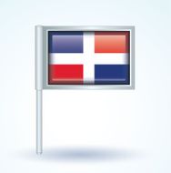 Flag of dominican republic vector illustration N9