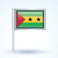 Flag of Sao Tome and Principe vector illustration N9