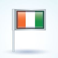 Flag of cote d ivoire vector illustration N8