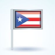 Flag of Puerto rico vector illustration N9