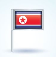 Flag of north korea vector illustration N7
