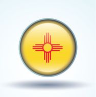 Flag of new mexico state vector illustration N10