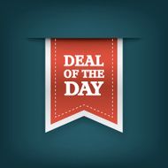 Deal of the day vertical ribbon bookmark tag element for N2