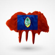 Flag of Guam painted colors