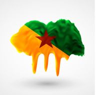 Flag of Guiana painted colors