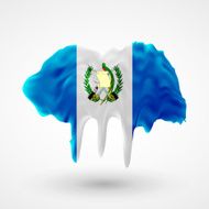 Flag of Guatemala painted colors