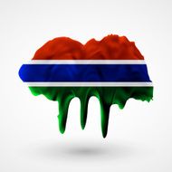 Flag of Gambia painted colors