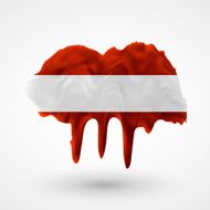 Flag of Austria painted colors