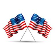 Crossed Flag of USA