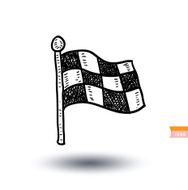 Racing flag vector illustration