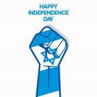 Israel flag isolated on hand design