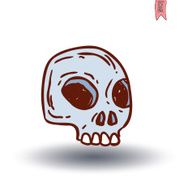 skull cartoon icon vector illustration