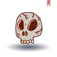 skull cartoon icon vector illustration N2