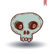skull cartoon icon vector illustration N3