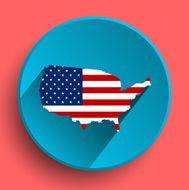 USA flat icon