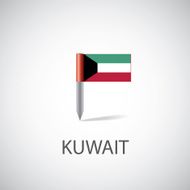 Kuwait flag pin N2