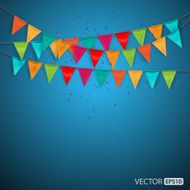 Festive background with flags vector