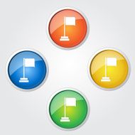 Flag Sign Colorful Vector Icon Design N4