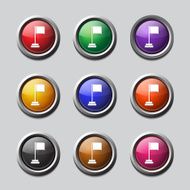 Flag Sign Colorful Vector Icon Design N5