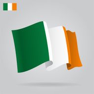 Flat and waving Irish Flag