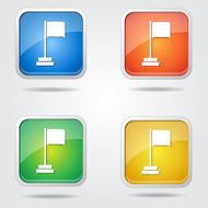 Flag Sign Colorful Vector Icon Design N6