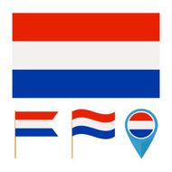 Netherlands country flag vector