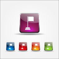 Flag Sign Colorful Vector Icon Design N7