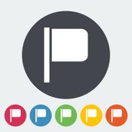 Flag flat single icon N5