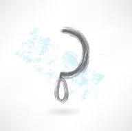 sickle grunge icon