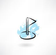 small flag grunge icon