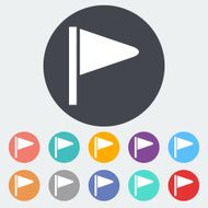 Flag flat single icon N6
