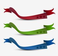 curled colorful ribbons N4