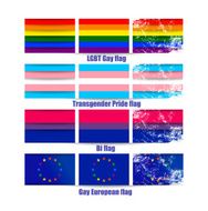 LGBT gay flags vector illustrations set