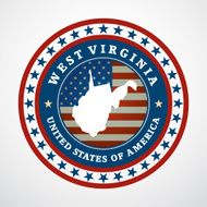 Vintage label West Virginia