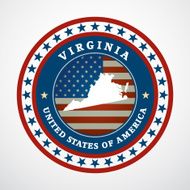 Vintage label Virginia