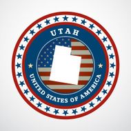 Vintage label Utah
