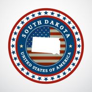 Vintage label South Dakota
