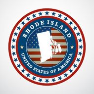 Vintage label Rhode Island