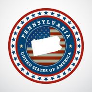 Vintage label Pennsylvania