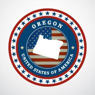 Vintage label Oregon