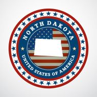 Vintage label North Dakota N2