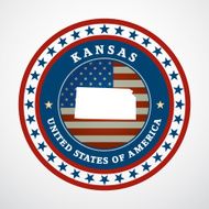 Vintage label Kansas N2